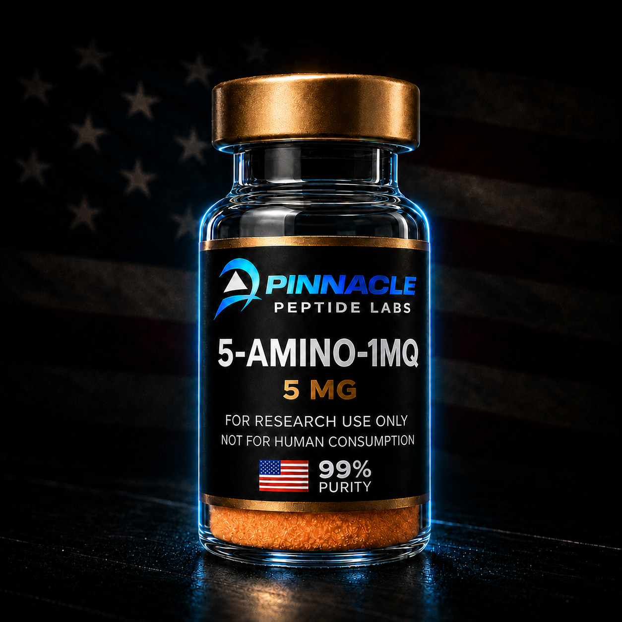 5-Amino-1MQ 5mg research vial from Pinnacle Peptide Labs