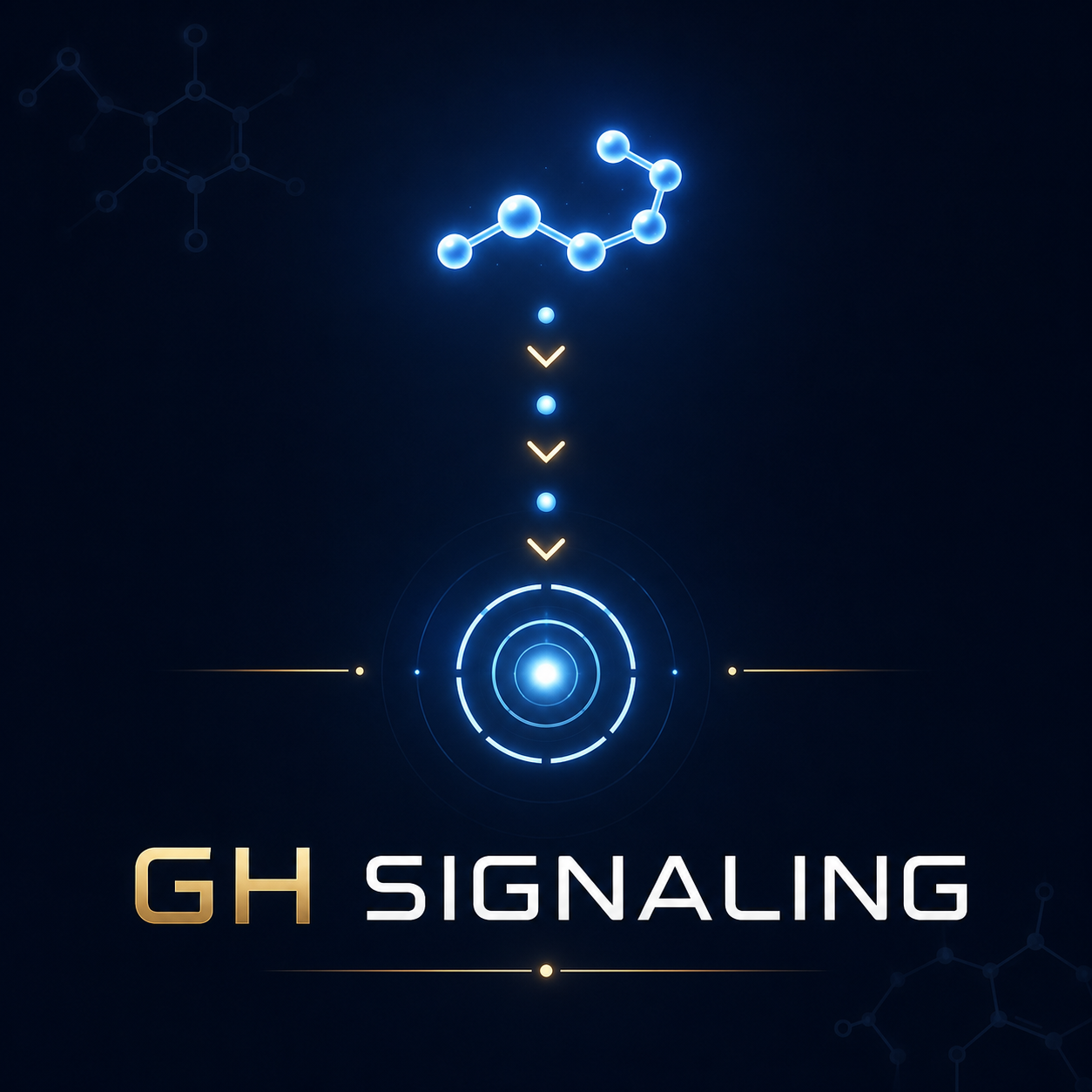 GH signaling research category with molecular signaling graphic