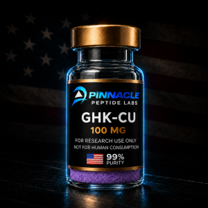 GHK-Cu 100mg research vial from Pinnacle Peptide Labs