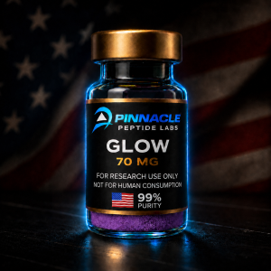 GLOW 70mg research vial from Pinnacle Peptide Labs