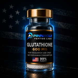 Glutathione 600mg research vial from Pinnacle Peptide Labs