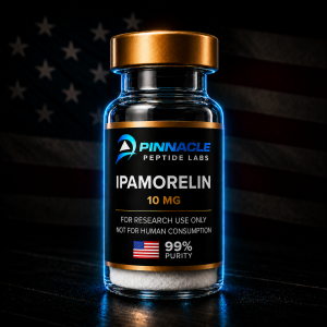 Ipamorelin 10mg research vial from Pinnacle Peptide Labs