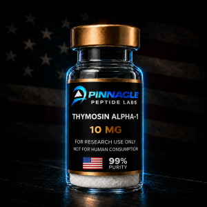 Thymosin Alpha-1 10mg research vial from Pinnacle Peptide Labs