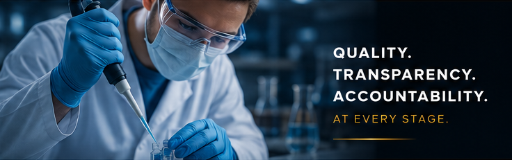 Laboratory professional representing quality transparency and accountability