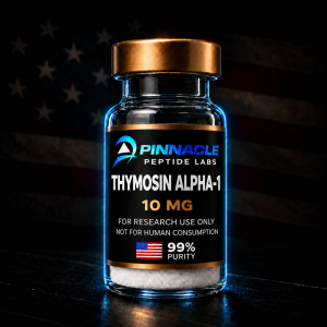 THYMOSIN ALPHA-1 10mg research peptide vial by Pinnacle Peptide Labs